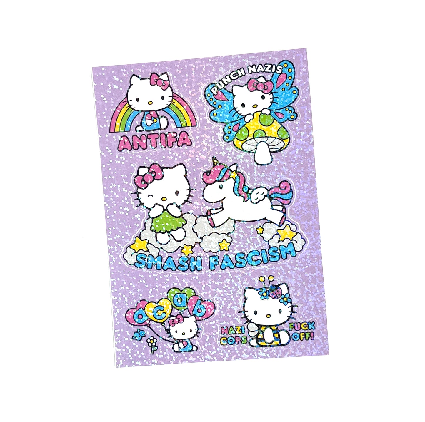 Hello Kitty Anti-Fascist Sticker Sheet