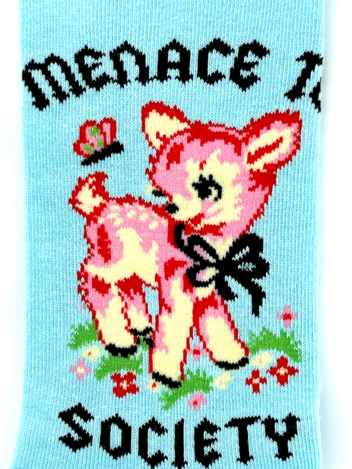 Cute Retro Deer Menace to Society Socks