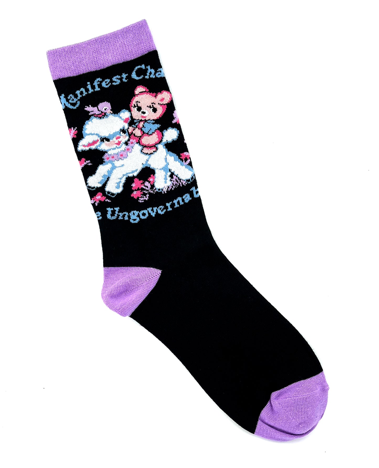 Cute Retro Manifest Chaos Be Ungovernable Socks