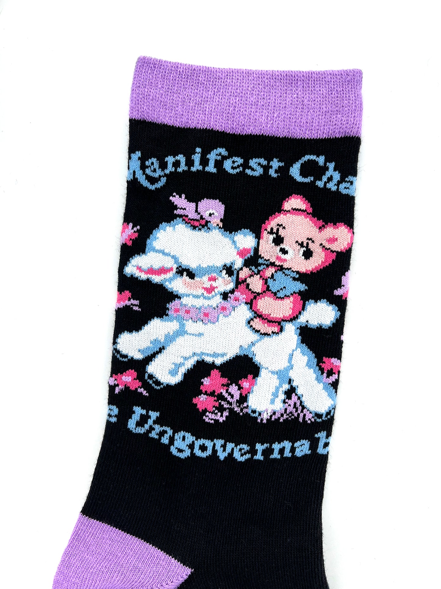 Cute Retro Manifest Chaos Be Ungovernable Socks